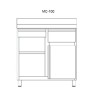 Meuble machine cafe MC-100-2 CORECO