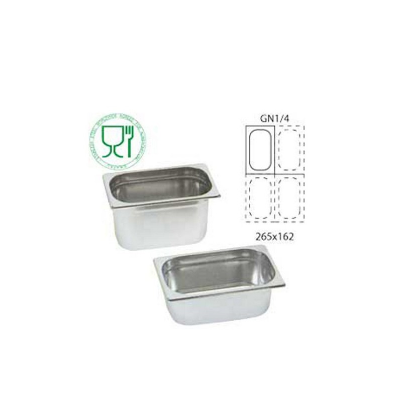 Bac Gastronorme Inox GN 1/4 Prof. 65 mm COMBISTEEL