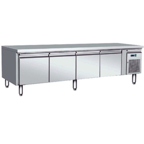 Soubassement réfrigéré Positif 4 portes Bac GN1/1 porf.700 COMBISTEEL