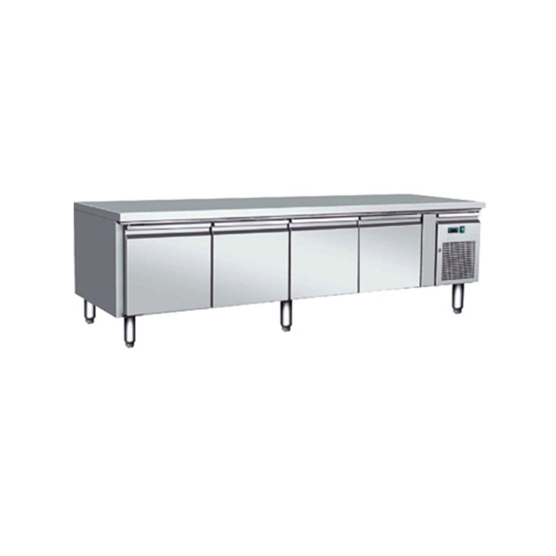 Soubassement réfrigéré Positif 4 portes Bac GN1/1 porf.700 COMBISTEEL