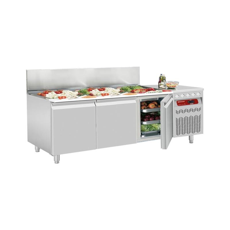 Saladette réfrigérée 3 portes GN1/1 à capot 405L DIAMOND