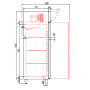 Armoire bi-température GN 2/1, 2 portillons dont 1 à poissons CORECO