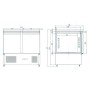 Congélateur de comptoir pour saladette GN1/1 230L TEFCOLD