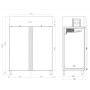 Réfrigérateur vertical - 900L TEFCOLD