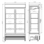 Réfrigérateur 2 portes coulissantes 750L COMBISTEEL