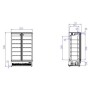 Réfrigérateur 2 portes en verre 1000L avec roues COMBISTEEL