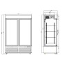 Réfrigérateur à deux portes vitrées - 1079L TEFCOLD