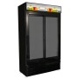Réfrigérateur 2portes coulissant 780L int+ext noir COMBISTEEL