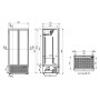 Vitrine réfrigérée à 2 portes battantes - 535L TEFCOLD