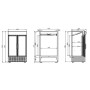 Vitrine réfrigérée noire 524L TEFCOLD