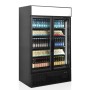 Vitrine réfrigérée noire 2 portes - 645L TEFCOLD