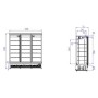 Réfrigérateur 3 portes en verre 1530L avec roues COMBISTEEL