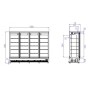 Réfrigérateur 4 portes en verre 2025L avec roues COMBISTEEL