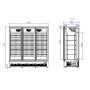 Congélateur 3 portes en verre 1450L avec roues COMBISTEEL