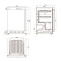 Congélateur vertical de vitrine 120L TEFCOLD