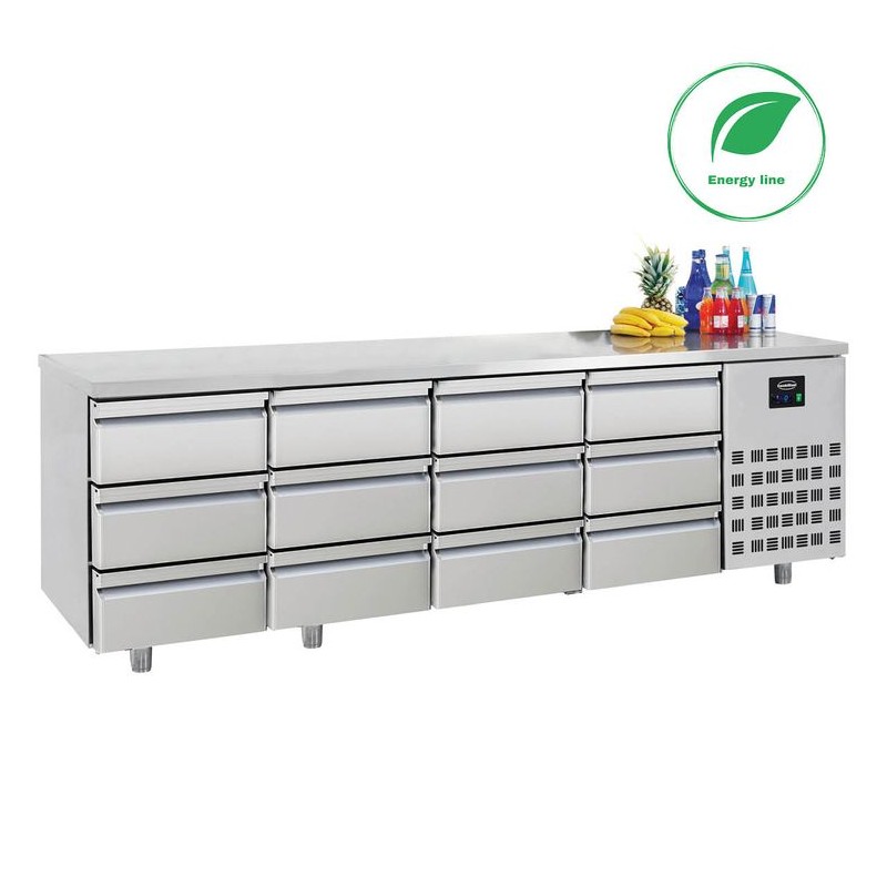 700 TABLE RÉFRIGÉRÉE 12 TIROIRS ENERGY LINE COMBISTEEL