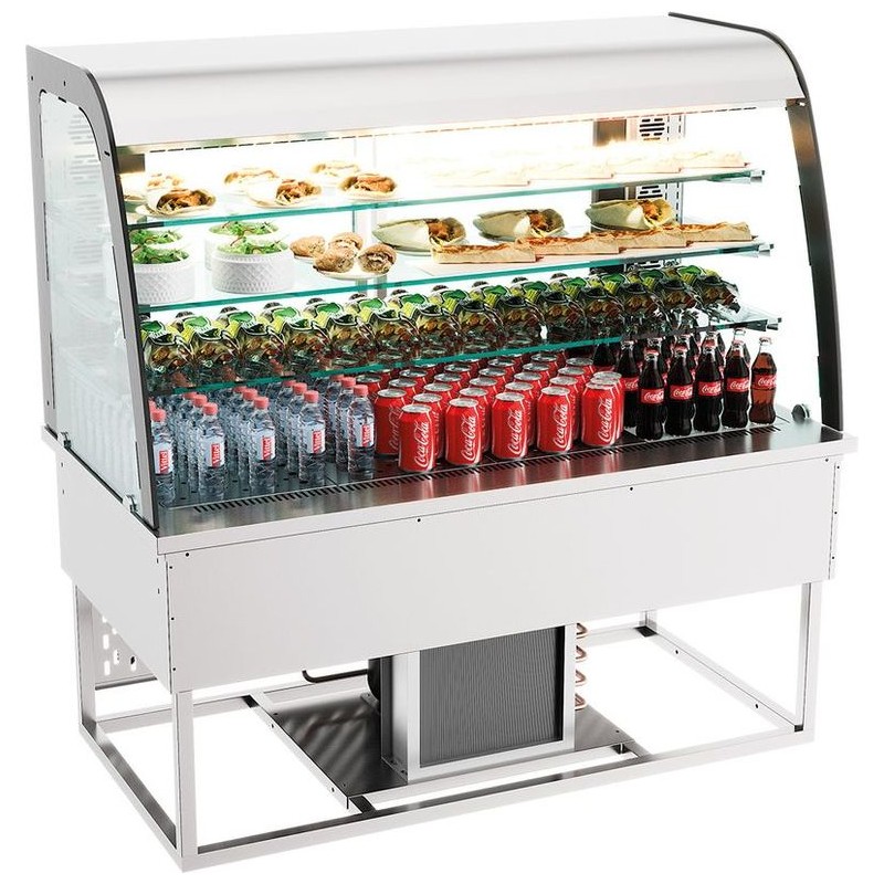 DROP-IN KOELVITRINE 200L OPEN COMBISTEEL