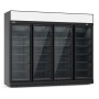 RÉFRIGÉRATEUR 4 PORTES EN VERRE NOIR INS-2060R BL *TRANSPORT SUR DEMANDE* COMBISTEEL