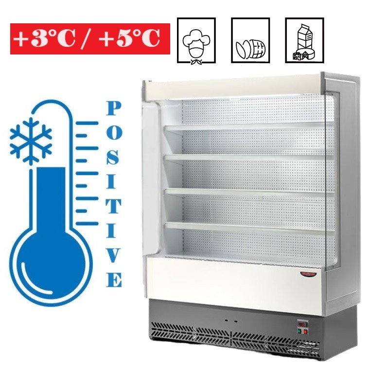 Vitrine réfrigérée INOX profondeur 60 sans groupe frigorifique Tecnodom
