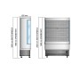 Vitrine réfrigérée INOX profondeur 60 sans groupe frigorifique Tecnodom
