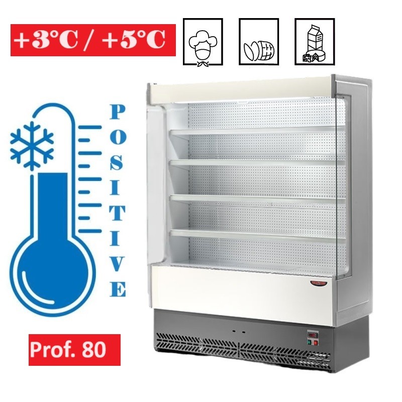 Vitrine réfrigérée INOX profondeur 80 avec groupe frigorifique Tecnodom