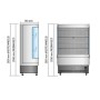 Vitrine réfrigérée INOX profondeur 80 avec groupe frigorifique Tecnodom