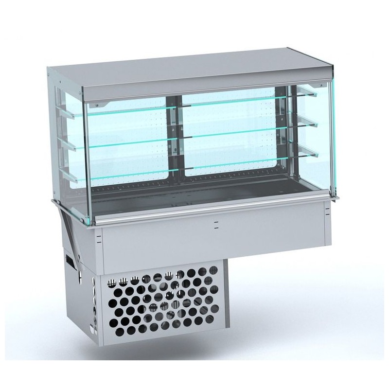 DROP-IN VITRINE CUBIQUE RÉFRIGÉRÉE - FERMÉ 4/1 COMBISTEEL