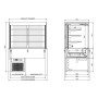 DROP-IN VITRINE CUBIQUE RÉFRIGÉRÉE MODELE MURAL - ROLL-UP 4/1 COMBISTEEL
