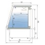 Vitrine de presentation refrigeree 3 portes 2m CORECO