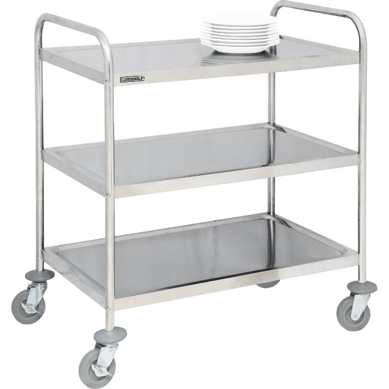 Chariot en inox 3 plateaux CASSELIN
