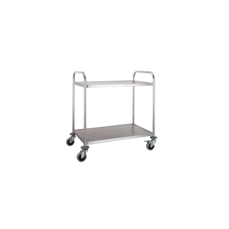 Chariot de service standards 2 étagères COMBISTEEL