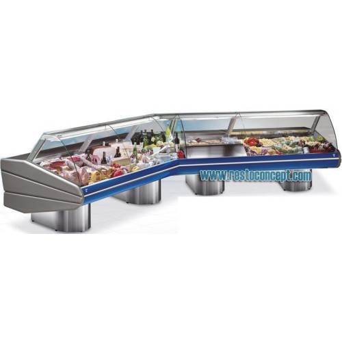 Vitrine d'angle ouvert 90°