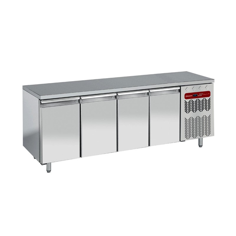 Table frigorifique, ventilée, 4 portes EN 600x400 DIAMOND