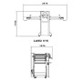 Laminoir a bande 595x1000mm sur socle Tekno Stamap