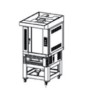 Four combiné électrique 2 chambres avec support ZANOLLI