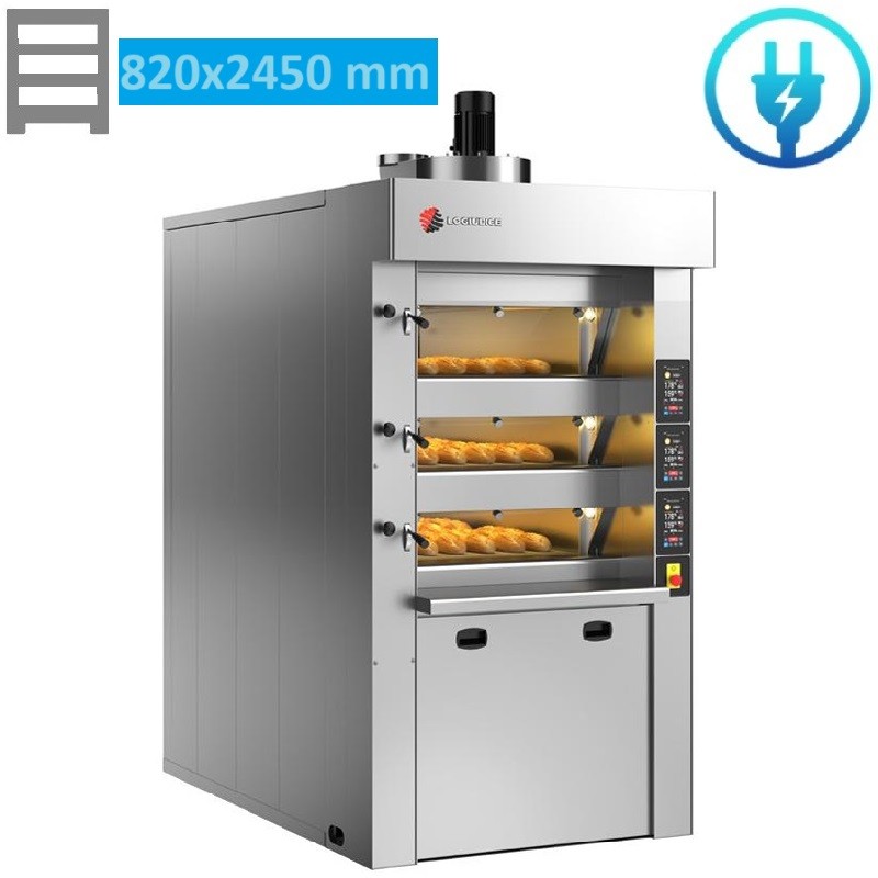 Four a sole électrique 3 étages de 82 - L 82 x P 245 LOGIUDICE FORNI