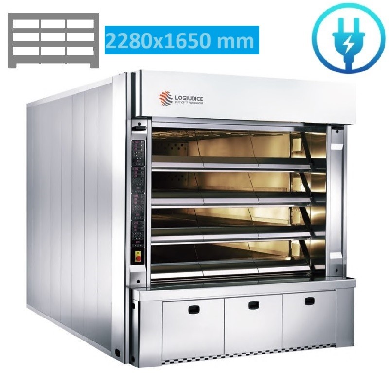 Four a sole électrique 9 Bouches de 76 - L 228 x P 165 LOGIUDICE FORNI