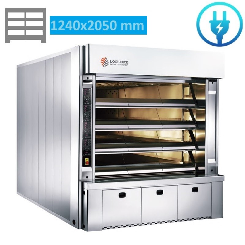 Four a sole électrique 6 Bouches de 62 - L 124 x P 205 LOGIUDICE FORNI