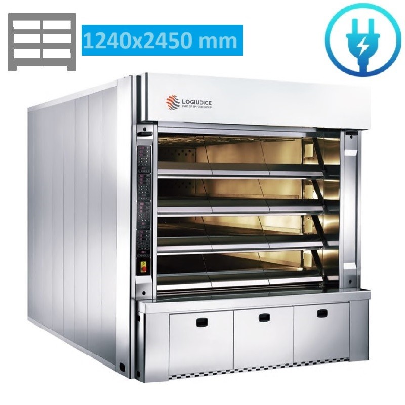 Four a sole électrique 6 Bouches de 62 - L 124 x P 245 LOGIUDICE FORNI