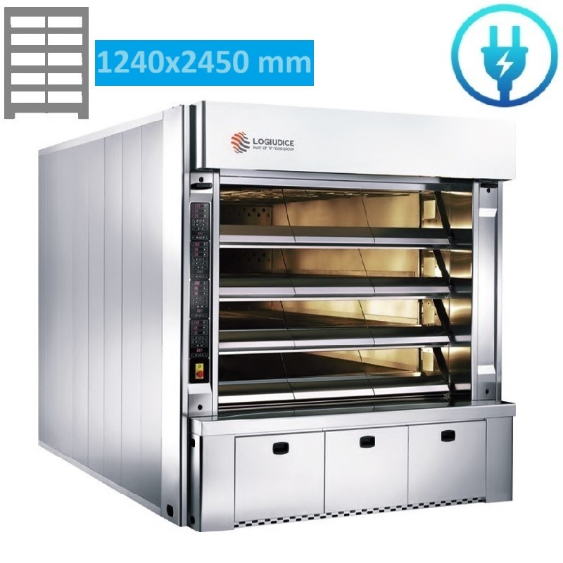 Four a sole électrique 10 Bouches de 62 - L 124 x P 245 LOGIUDICE FORNI