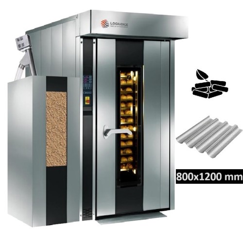 Four rotatif à granulé de bois ROTOR VORTEX 800x1200 LOGIUDICE FORNI