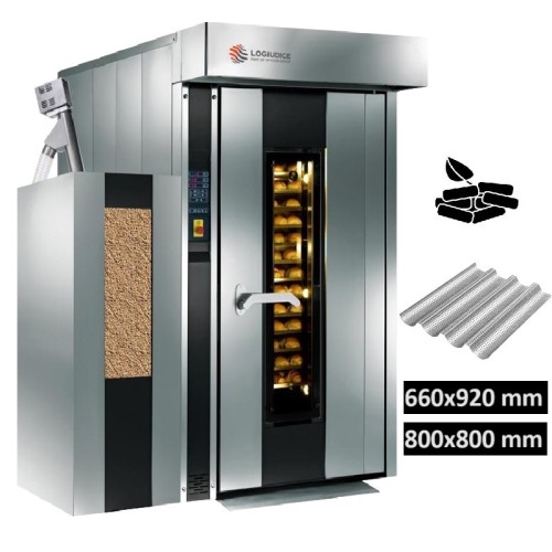 Four rotatif à granulé de bois ROTOR VORTEX 800x800 LOGIUDICE FORNI