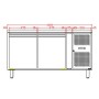 Comptoir de boulangerie Positif - 2 Portes TEFCOLD