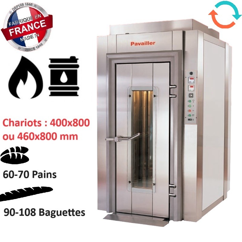 Four Rotatif Gaz ou Fioul cristal 400x800 FM1 PAVAILLER