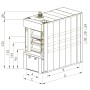 Four a sole électrique 3 Bouches de 82 - L 82 x P 205 LOGIUDICE FORNI