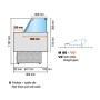 Vitrine non Réfrigérée M 80-150 SG Vitre Droite Tecnodom