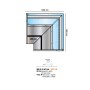 Vitrines MR9.5 VCC_W Coin ouvert 90° Sans Groupe Tecnodom