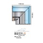 Vitrine d'exposition MR80 Vitre Droite Coin ouvert Tecnodom