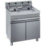 Friteuse électrique 2 cuves de 14 litres sur armoire DIVERSO