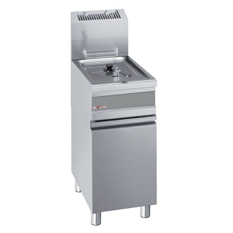 Friteuse gaz 1 cuve 15 litres sur armoire DIVERSO